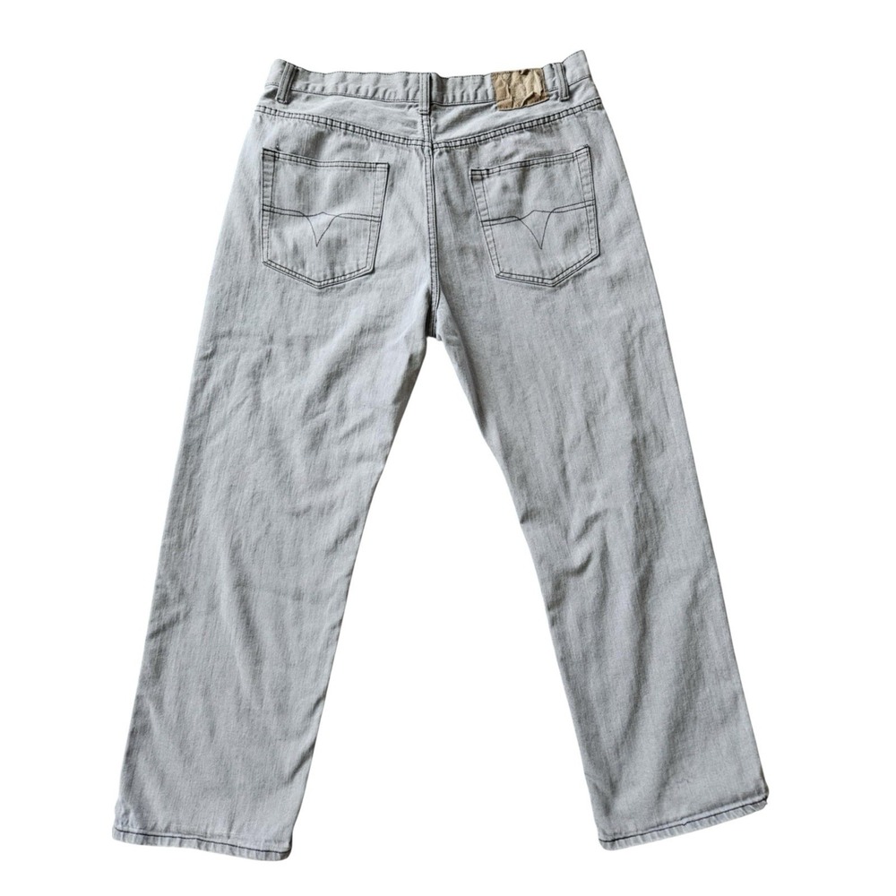 Vintage Y2K Members Property Jeans‎ Mens Gray Straight Leg Relaxed 40 X 34